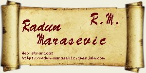 Radun Marašević vizit kartica